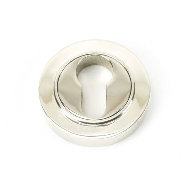Click Here To Enlarge This Photo Of 45715 From The Anvil Polished Nickel Round Euro Escutcheon &lpar;Plain&rpar;