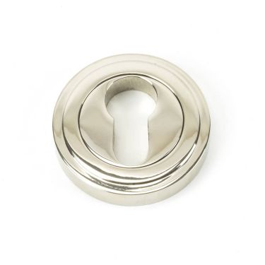 Click Here To Enlarge This Photo Of 45716 From The Anvil Polished Nickel Round Euro Escutcheon &lpar;Art Deco&rpar;