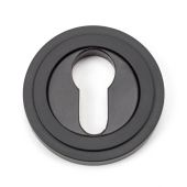 46122 From The Anvil Aged Bronze Round Euro Escutcheon &lpar;Art Deco&rpar;