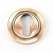 46125 From The Anvil Polished Bronze Round Euro Escutcheon &lpar;Plain&rpar;