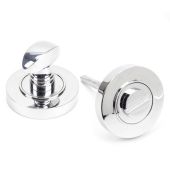 45735 From The Anvil Polished Chrome Round Thumbturn Set &lpar;Plain&rpar;