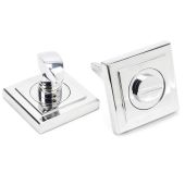 45738 From The Anvil Polished Chrome Round Thumbturn Set &lpar;Square&rpar;