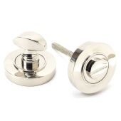 45739 From The Anvil Polished Nickel Round Thumbturn Set &lpar;Plain&rpar;