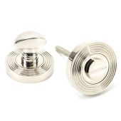 45741 From The Anvil Polished Nickel Round Thumbturn Set &lpar;Beehive&rpar;