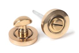 46109 From The Anvil Polished Bronze Round Thumbturn Set &lpar;Plain&rpar;