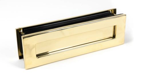 Click Here To Enlarge This Photo Of 46549 From The Anvil Polished Brass Traditional Letterbox - Size&colon; 315x92mm - C&sol;C&colon; 283mm - Aperture&colon; 249x41mm