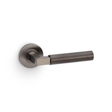 Click Here To Enlarge This Photo Of AW201DBZPVD - Alexander & Wilks Hurricane Lever Plain on 50x6mm Rose - Dark Bronze PVD