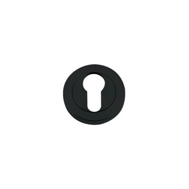 Click Here To Enlarge This Photo Of ZPZ001-OMB - Zoo Hardware Stanza Euro Profile Escutcheon &lpar;50mm dia&rpar; Oscuro Matt Black &lpar;Designer Range&rpar;
