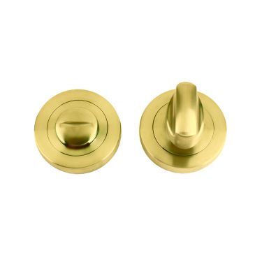 Click Here To Enlarge This Photo Of ZPZ004-FSB - Zoo Hardware Stanza Turn and Release &lpar;50mm dia&rpar; Favo Satin Brass &lpar;Designer Range&rpar;
