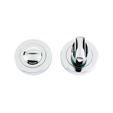 Click Here To Enlarge This Photo Of ZPZ004PN - Zoo Hardware Stanza Turn and Release &lpar;50mm dia&rpar; Polished Nickel &lpar;Designer Range&rpar;