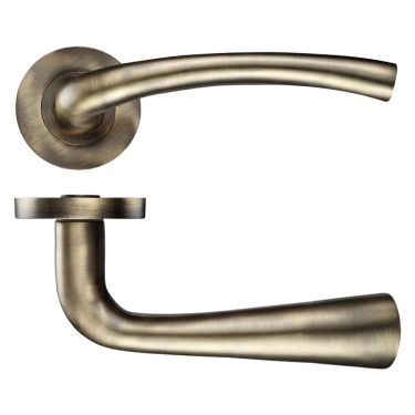 Click Here To Enlarge This Photo Of ZPZ010FB - Zoo Hardware Stanza 'Assisi' Lever Handles on Round Screw on Rose - Florentine Bronze &lpar;Designer Range&rpar;