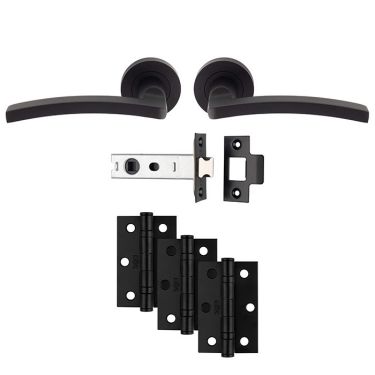 Click Here To Enlarge This Photo Of UDP009MB&sol;INTB - Carlisle Brass 'Tavira' Ultimate Door Pack - Matt Black
