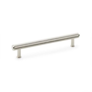 Click Here To Enlarge This Photo Of AW809-160-PN - Alexander & Wilks Crispin Knurled T-Bar Cupboard Pull Handle - Polished Nickel - 160mm Centres