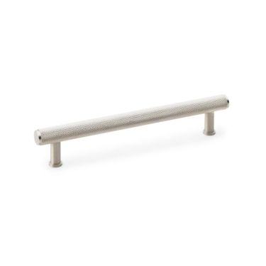 Click Here To Enlarge This Photo Of AW809-160-SN - Alexander & Wilks Crispin Knurled T-Bar Cupboard Pull Handle - Satin Nickel - 160mm Centres