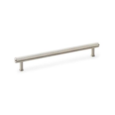 Click Here To Enlarge This Photo Of AW809-224-SN - Alexander & Wilks Crispin Knurled T-Bar Cupboard Pull Handle - Satin Nickel - 224mm Centres