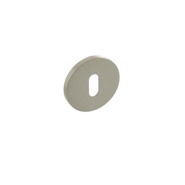 Click Here To Enlarge This Photo Of Atlantic - MHSRKSN Millhouse Brass Key Escutcheons on 5mm Slimline Round Rose - Satin Nickel