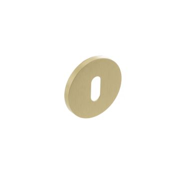 Click Here To Enlarge This Photo Of Atlantic - MHSRKSB Millhouse Brass Key Escutcheons on 5mm Slimline Round Rose - Satin Brass