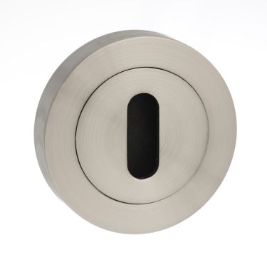 Click Here To Enlarge This Photo Of Atlantic - MHRKSN Millhouse Brass Key Escutcheons on Round Rose - Satin Nickel