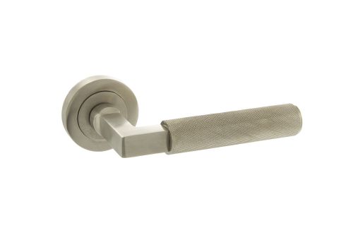 Click Here To Enlarge This Photo Of Atlantic - MHR200SN Millhouse Brass 'Cartwright' Designer Lever on Round Rose - Satin Nickel