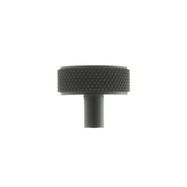 Click Here To Enlarge This Photo Of Atlantic - MHCK1935MB Millhouse Brass 'Hargreaves' Disc Knurled Cabinet Knob on Concealed Fix - Matt Black