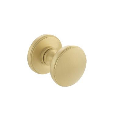 Click Here To Enlarge This Photo Of Atlantic - MH400DMKSB Millhouse Brass 'Edison' Domed Mortice Knob on Concealed Fix Rose - Satin Brass