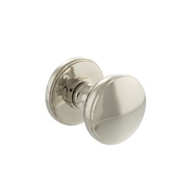 Click Here To Enlarge This Photo Of Atlantic - MH400DMKPN Millhouse Brass 'Edison' Domed Mortice Knob on Concealed Fix Rose - Polished Nickel
