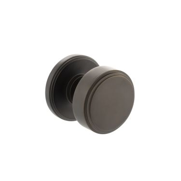 Click Here To Enlarge This Photo Of Atlantic - MH350SMKUDB Millhouse Brass 'Boulton' Stepped Mortice Knob on Concealed Fix Rose - Urban Dark Bronze