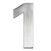 BLU Performance Number 1 Self Adhesive Door Numeral&comma; 100mm&comma; 316 Satin Stainless Steel &lpar;BLN1-SSS&rpar;