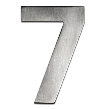 Click Here To Enlarge This Photo Of BLU Performance Number 7 Self Adhesive Door Numeral&comma; 100mm&comma; 316 Satin Stainless Steel &lpar;BLN7-SSS&rpar;