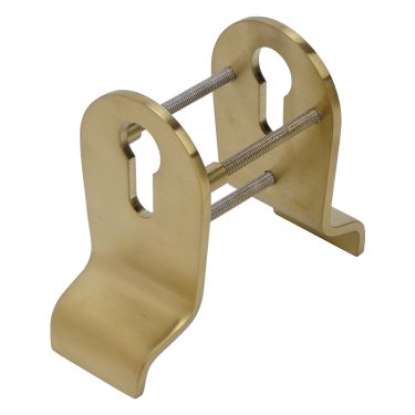 Click Here To Enlarge This Photo Of BLU Performance Classic Euro Cylinder Pull&comma; Back to back&comma; Up to 60mm Door Thickness&comma; 316 Stainless Steel in a PVD Satin Brass Finish &lpar;CP30-PSB&rpar;