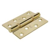 BLU Performance Butt Hinge Square Corner&comma; 102 x 76 x 3mm&comma; 316 Stainless Steel in a PVD Polished Brass Finish &lpar;HQ4-PPB&rpar;