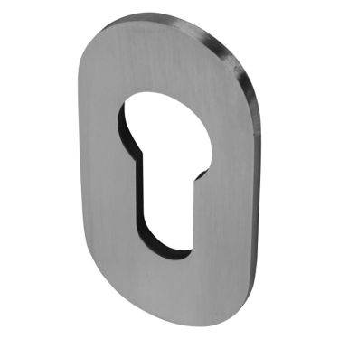 Click Here To Enlarge This Photo Of BLU Performance Self Adhesive Oval Euro Profile Escutcheon&comma; 3mm Thick&comma; 32mm x 62 x 3mm&comma; 316 Satin Stainless Steel &lpar;KM048-SSS&rpar;