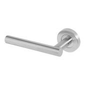 BLU Performance 'T' Bar Lever Door Handle on Round Rose&comma; 316 Satin Stainless Steel &lpar;KM065C-SSS&rpar;