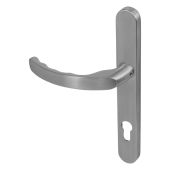 BLU Performance Ergonomic Lever Door Handle on Backplate 92mm c&sol;c&comma; 316 Satin Stainless Steel &lpar;KM130B-SSS&rpar;