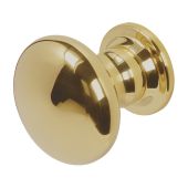 BLU Performance Centre Door Knob&comma; Bolt Fix&comma; 316 Stainless Steel in a PVD Polished Brass Finish &lpar;KM388-PPB&rpar;