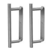 BLU Performance Patio Door Handle&comma; Back to back handles&comma; Blank backplates&comma; 316 Satin Stainless Steel &lpar;KM905B-SSS&rpar;