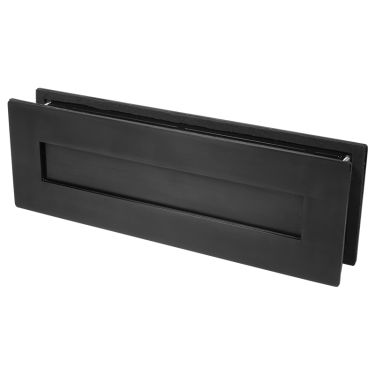 Click Here To Enlarge This Photo Of BLU Performance Sleeved Letter Plate&comma; 330 x 110mm&comma; Up to 68mm Door Thickness&comma; 316 Stainless Steel in a Matt Black Lacquered Finish &lpar;LP400-MBL&rpar;