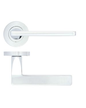 Click Here To Enlarge This Photo Of ZPA010-CP - Zoo Hardware Stanza 'Leon' Lever Handles on Round Rose - Polished Chrome &lpar;Contract Range&rpar;