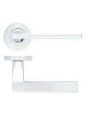 ZPA010-CP - Zoo Hardware Stanza 'Leon' Lever Handles on Round Rose - Polished Chrome &lpar;Contract Range&rpar;