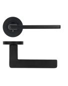 ZPA010-MB - Zoo Hardware Stanza 'Leon' Lever Handles on Round Rose - Matt Black &lpar;Contract Range&rpar;