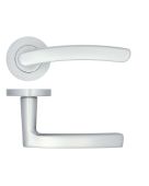 ZPA020-SC - Zoo Hardware Stanza 'Santiago' Lever Handles on Round Rose - Satin Chrome &lpar;Contract Range&rpar;