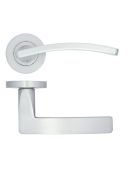 ZPA030-SC - Zoo Hardware Stanza 'Toledo' Lever Handles on Round Rose - Satin Chrome &lpar;Contract Range&rpar;