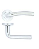 ZPA050-CP - Zoo Hardware Stanza 'Seville' Lever Handles on Round Rose - Polished Chrome &lpar;Contract Range&rpar;