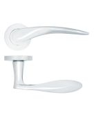 ZPA070-CP - Zoo Hardware Stanza 'Merida' Lever Handles on Round Rose - Polished Chrome &lpar;Contract Range&rpar;