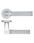 ZPA090-SC - Zoo Hardware Stanza 'Bilbao' Lever Handles on Round Rose - Satin Chrome &lpar;Contract Range&rpar;