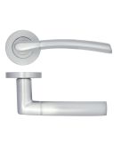 ZPA100-SC - Zoo Hardware Stanza 'Andorra' Lever Handles on Round Rose - Satin Chrome &lpar;Contract Range&rpar;