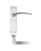 ZPA032-SC - Zoo Hardware Stanza 'Toledo' Lever Handles on Latch Backplate - Satin Chrome &lpar;Contract Range&rpar;