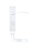 ZPA033-CP - Zoo Hardware Stanza 'Toledo' Lever Handles on Bathroom Backplate - Polished Chrome &lpar;Contract Range&rpar;