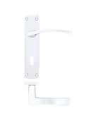 ZPA031-CP - Zoo Hardware Stanza 'Toledo' Lever Handles on Lock Backplate - Polished Chrome &lpar;Contract Range&rpar;