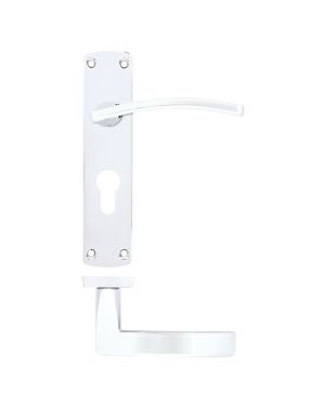 Click Here To Enlarge This Photo Of ZPA031EP-CP - Zoo Hardware Stanza 'Toledo' Lever Handles on Euro Profile Backplate - Polished Chrome &lpar;Contract Range&rpar;